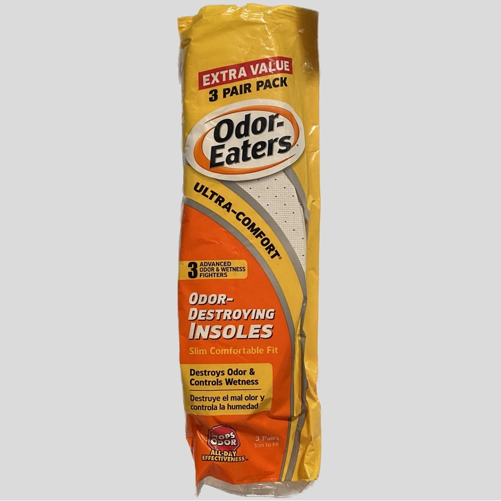 -Odor-Eaters Ultra-Comfort Odor Destroying Insoles Slim Comfortable Fit 3-Pairs